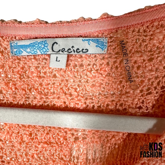 Cecico Oversized Distressed High Low Sweater LG - Picture 13 of 13